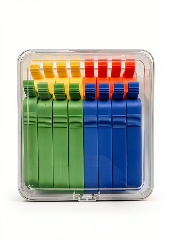 Dialysis Bag Clamp 16Pcs 6CM/2.36IN 10CM/3.93IN Plastic Reusable-4