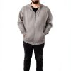 USBD Dialysis Hoodie with Arm Zipper Port Midweight Cotton Gray Hoodie-2