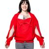 Dialysis Sweatshirt Dual Zip Access Hoodie Red/Blue Unisex Large-6
