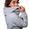 USBD Dialysis Hoodie with Arm Zipper Port Midweight Cotton Gray Hoodie-6