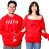 Dialysis Sweatshirt Dual Zip Access Hoodie Red/Blue Unisex Large-0