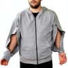 USBD Dialysis Hoodie with Arm Zipper Port Midweight Cotton Gray Hoodie-5