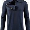 Deyeek Unisex Chemo Shirt Adaptive Long Sleeve Post Surgery Recovery-0