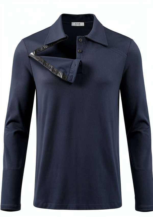 Deyeek Unisex Chemo Shirt Adaptive Long Sleeve Post Surgery Recovery-0