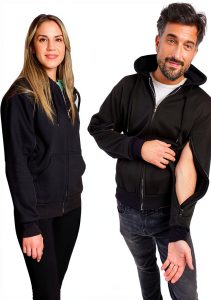 Dialysis Hoodie Inspired Comforts Unisex Port Access Charcoal-0