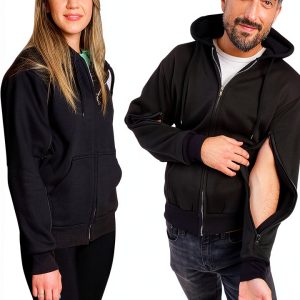 Dialysis Hoodie Inspired Comforts Unisex Port Access Charcoal-0