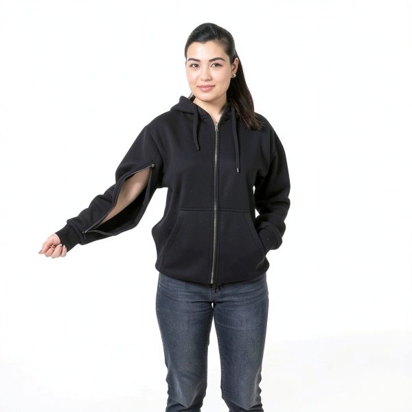 Dialysis Hoodie Inspired Comforts Unisex Port Access Charcoal-6